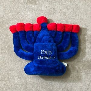 Happy Chanukah plush menorah.